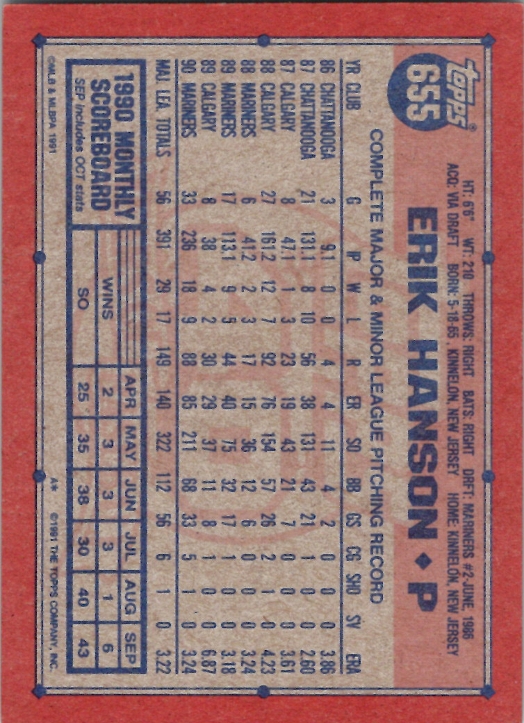 1991 Topps (Karten 751 bis 1000) - Bild 209 von 243