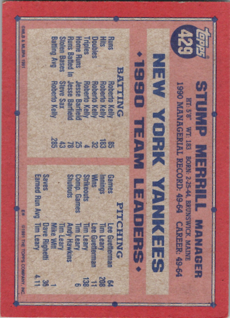 Topps 1991 (Karten 501 bis 750) - Bild 144 von 266