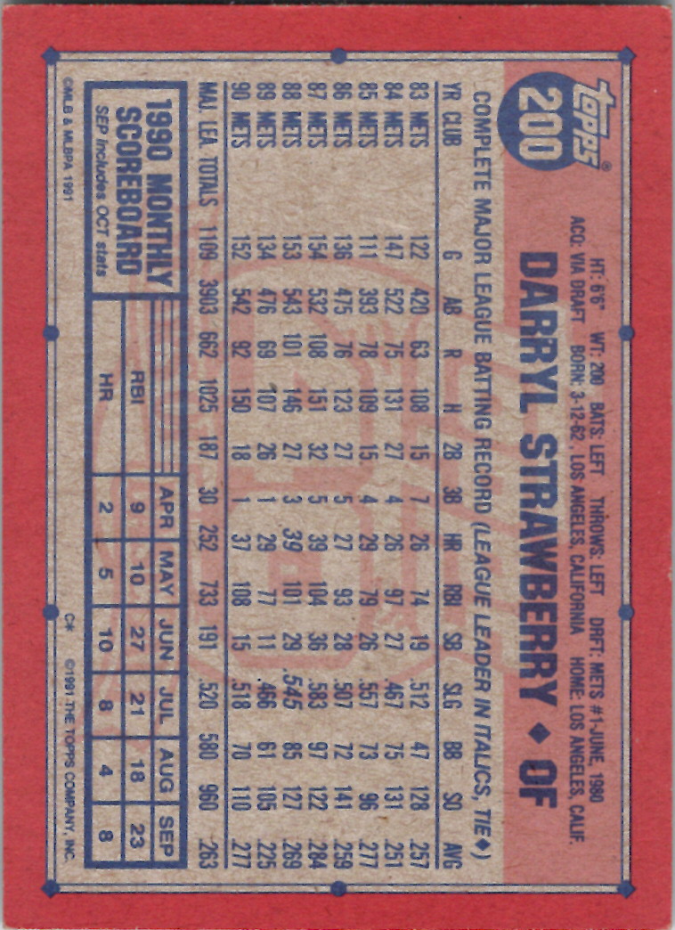 1991 Topps (Karten 251 bis 500) - Bild 38 von 222