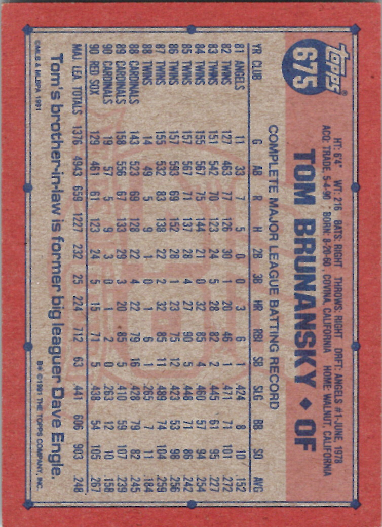 1991 Topps (Karten 751 bis 1000) - Bild 237 von 243